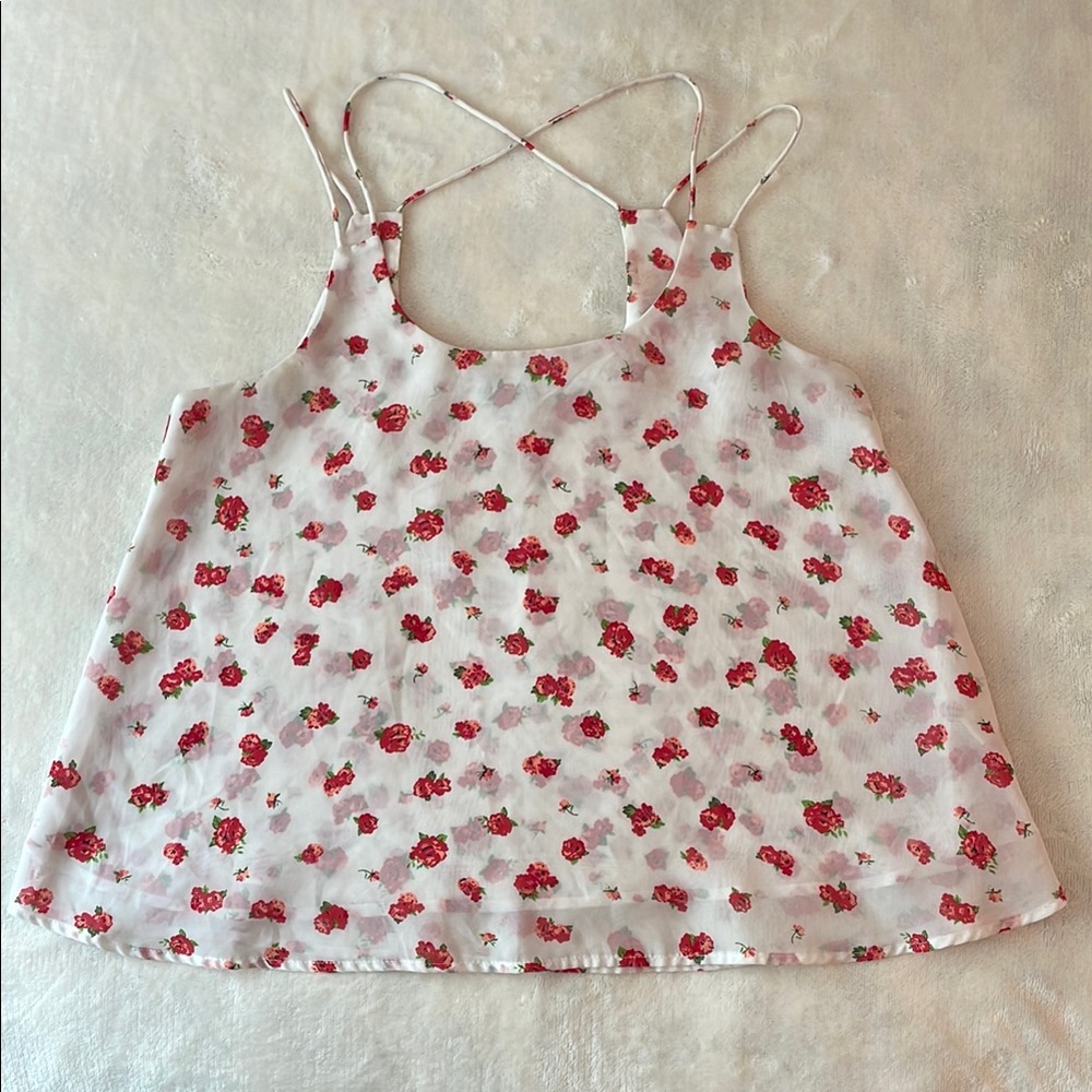3 for $25! Active USA‎ Floral Sleeveless Top crop top, size small
